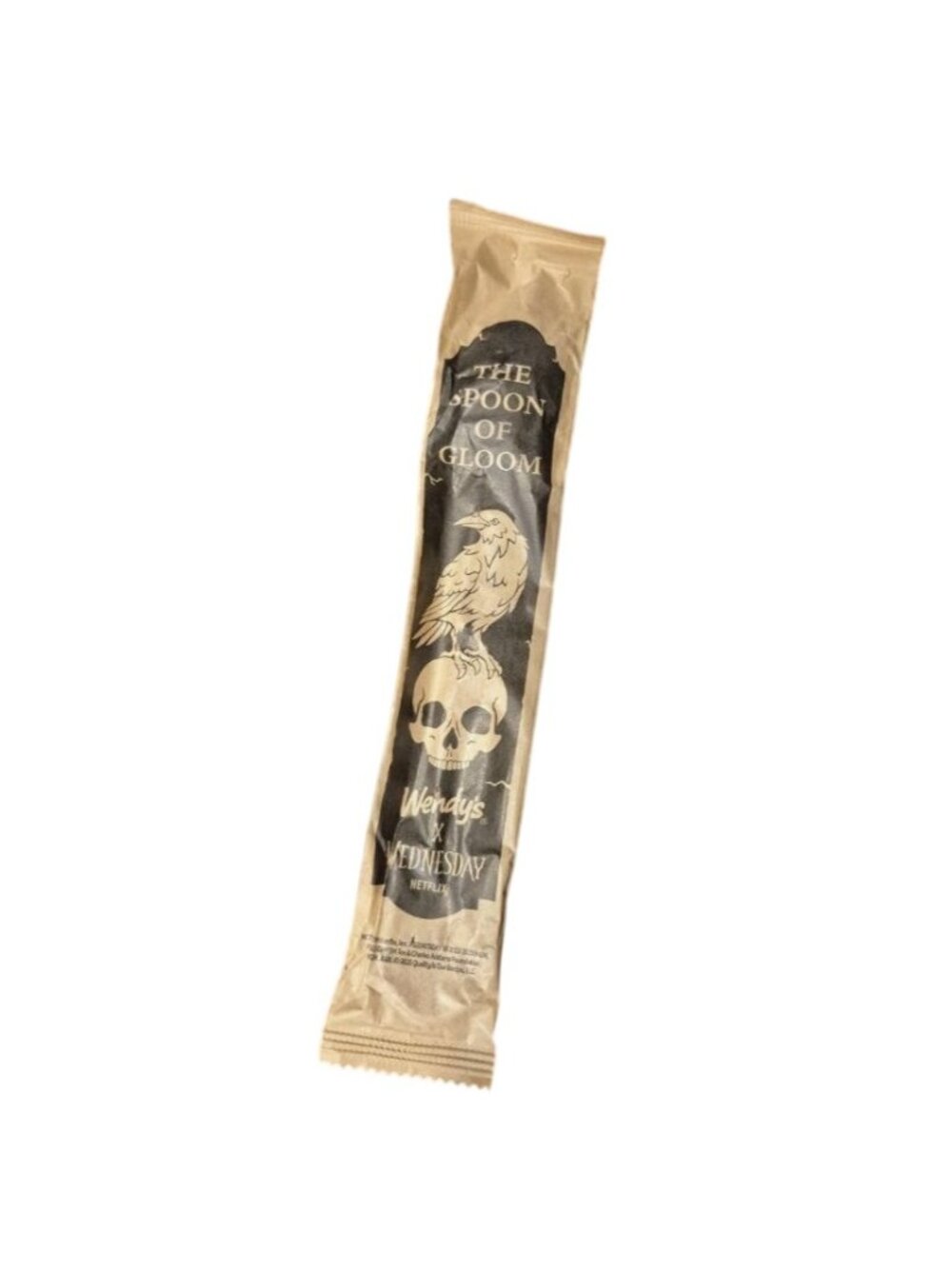 Wendys Wednesday Addams Netflix Spoon of Gloom Meal of Misfortune Purple Sealed